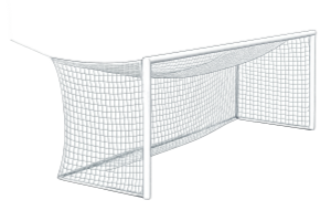 Bramka do piłki nożnej 7,32x2,44m przedłużana / tulejowa bez masztów
