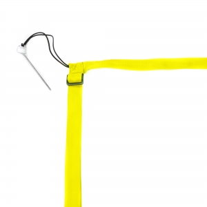 Linie pola boiska do badmintona regulowane żółte z liniami środkowymi