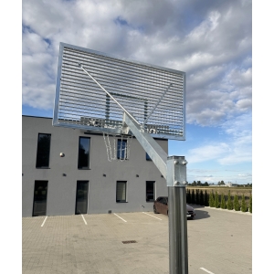 Kosz do koszykówki, wysięg 160cm, kratownica 180x105, obręcz ocynkowana z siatką łańcuchową