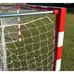 Bramka do piłki ręcznej 3x2m przenośna [profil stal kwadrat 80x80], głębokość 0,8/1,0m, lakier. pasy biało-czerwone