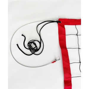 Profesjonalna siatka do siatkówki obszyta taśmą PP w kolorze czerwonym L=9500