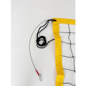 Profesjonalna siatka do siatkówki obszyta taśmą PP w kolorze żółtym L=8500