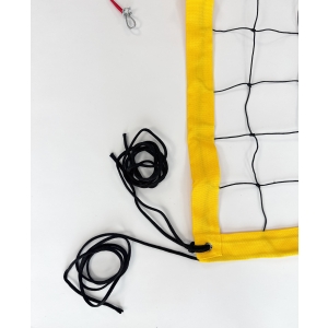Profesjonalna siatka do siatkówki obszyta taśmą PP w kolorze żółtym L=8500