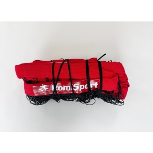 Rekreacyjna siatka do siatkówki obszyta taśmą PP w kolorze czerwonym L=8500