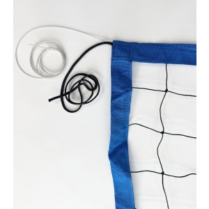 Rekreacyjna siatka do siatkówki obszyta taśmą PP w kolorze niebieskim L=8500