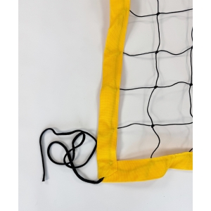 Rekreacyjna siatka do siatkówki obszyta taśmą PP w kolorze żółtym L=8500