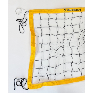 Rekreacyjna siatka do siatkówki obszyta taśmą PP w kolorze żółtym L=8500