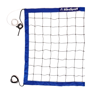 Rekreacyjna siatka do siatkówki obszyta taśmą PP w kolorze niebieskim L=8500