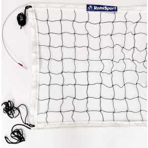 Profesjonalna siatka do siatkówki obszyta taśmą PP w kolorze białym L=9500