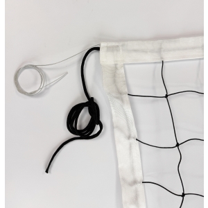 Rekreacyjna siatka do siatkówki obszyta taśmą PP w kolorze białym L=9500