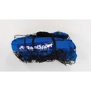 Profesjonalna siatka do siatkówki obszyta taśmą PP w kolorze niebieskim L=8500, linka kewlarowa