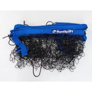 Profesjonalna siatka do siatkówki obszyta taśmą PP w kolorze niebieskim L=8500, linka kewlarowa