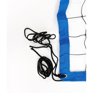 Profesjonalna siatka do siatkówki obszyta taśmą PP w kolorze niebieskim L=8500, linka kewlarowa