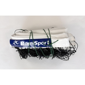 Siatka STANDARD do siatkówki, górna krawędź obszyta taśmą PCV w kolorze białym L=8500