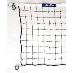 Siatka STANDARD do siatkówki, górna krawędź obszyta taśmą PCV w kolorze białym L=8500