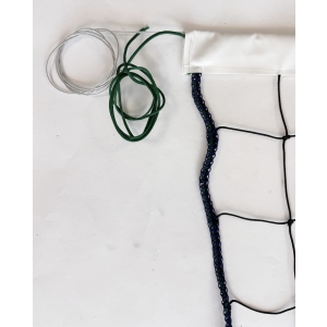 Siatka STANDARD do siatkówki, górna krawędź obszyta taśmą PCV w kolorze białym L=8500