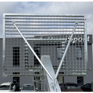 Kosz do koszykówki, wysięgnik 120cm, tablica 120x90cm kratownica, obręcz ocynkowana z siatką łańcuchową