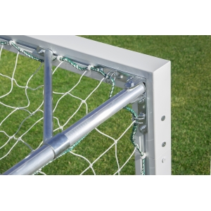 Bramka do piłki nożnej 3x1m przedłużana / tulejowa [profil AL kwadrat 80x80], głębokość 0,75/0,8m,  lakier. biała
