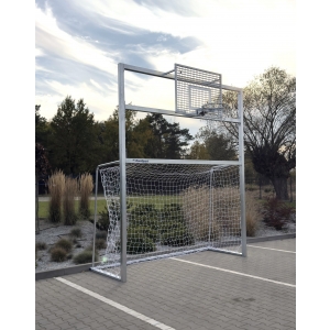 Bramko-kosz przestawny, tablica kratownica 120x90, obręcz ocynkowana, siatka łańcuchowa