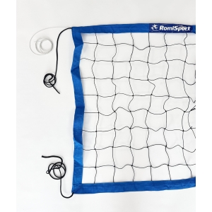 Rekreacyjna siatka do siatkówki obszyta taśmą PP w kolorze niebieskim L=8500