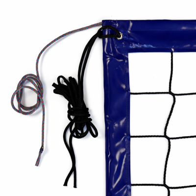 Siatka PRO do siatkówki 9,5x1m, kolor obszycia: niebieski