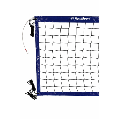 Siatka PRO do siatkówki 9,5x1m, kolor obszycia: niebieski