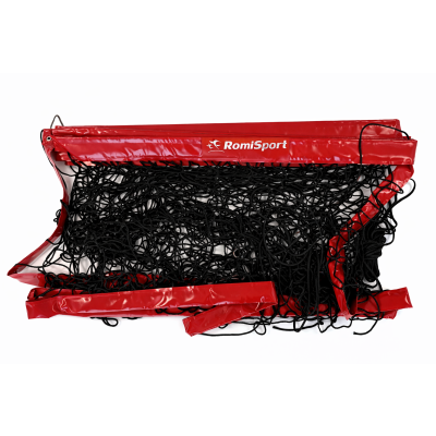 Siatka PRO do siatkówki 9,5x1m, kolor obszycia: czerwony