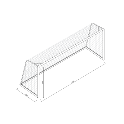 Bramka do piłki nożnej  5x2m przenośna spawana w całości