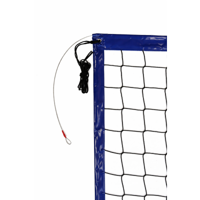 Siatka PRO do siatkówki 9,5x1m, kolor obszycia: niebieski