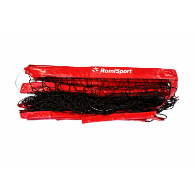 Siatka PRO do siatkówki 8,5x1m, kolor obszycia: czerwony