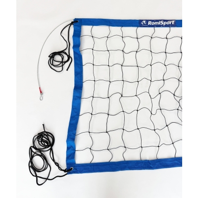 Siatka PRO do siatkówki 9,5x1m, kolor obszycia: niebieski