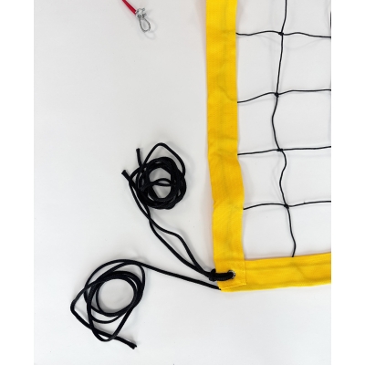 Siatka PRO do siatkówki 9,5x1m, kolor obszycia: żółty
