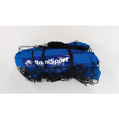 Siatka PRO do siatkówki 9,5x1m, kolor obszycia: niebieski