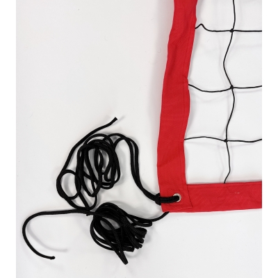 Siatka PRO do siatkówki 9,5x1m, kolor obszycia: czerwony