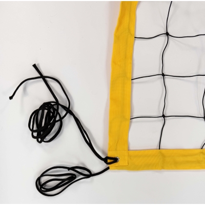 Siatka PRO do siatkówki 9,5x1m, kolor obszycia: żółty