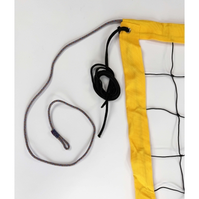 Siatka PRO do siatkówki 9,5x1m, kolor obszycia: żółty