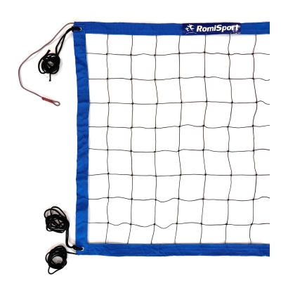 Siatka PRO do siatkówki 9,5x1m, kolor obszycia: niebieski