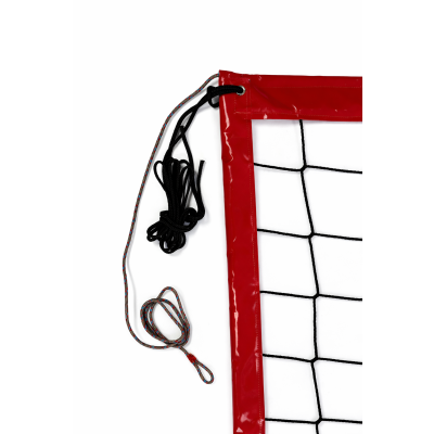 Siatka PRO do siatkówki 9,5x1m, kolor obszycia: czerwony