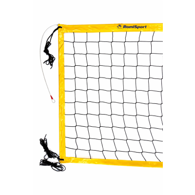Siatka PRO do siatkówki 8,5x1m, kolor obszycia: żółty