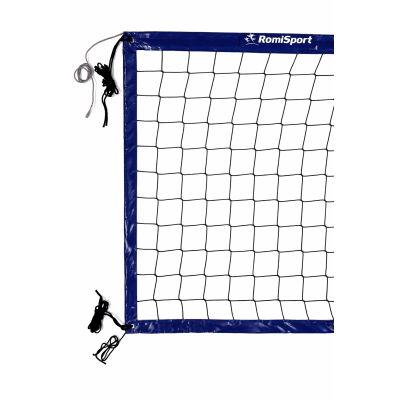 Siatka PRO do siatkówki 9,5x1m, kolor obszycia: niebieski